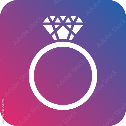 Vector Design Diamond Ring Icon Style