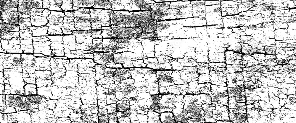 Vector wooden texture with scratches and seamless broken cracks transparent background.