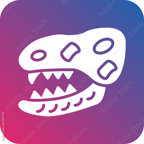 Vector Design Dinosaur Fossil Icon Style