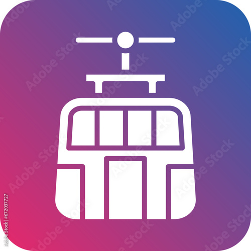 Vector Design Tramcar Icon Style
