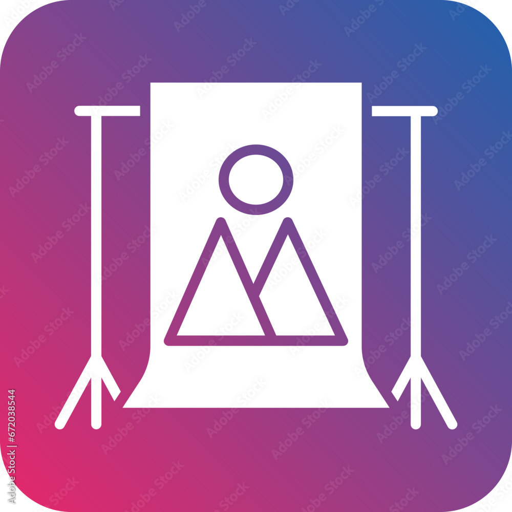 Naklejka premium Vector Design Camera Backdrop Icon Style