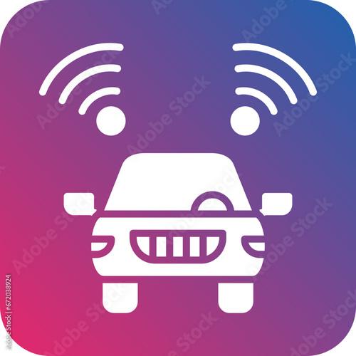 Vector Design Connected Vehicle Icon Style