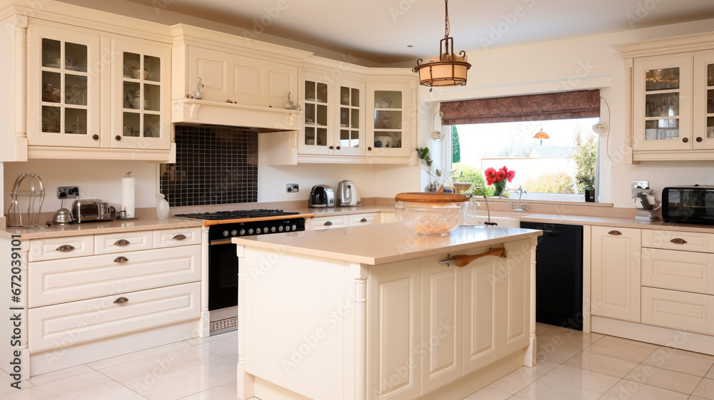 Immaculate luxurious kitchen interior.