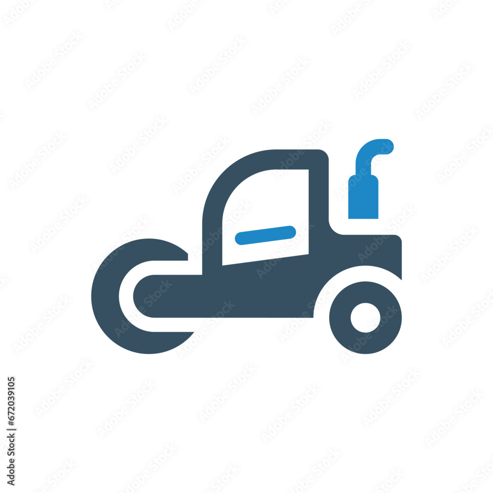 Road Roller icon vector illustration Road Roller icon vector illustration
