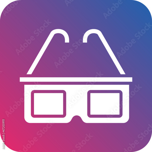 Vector Design 3d Glasses Icon Style