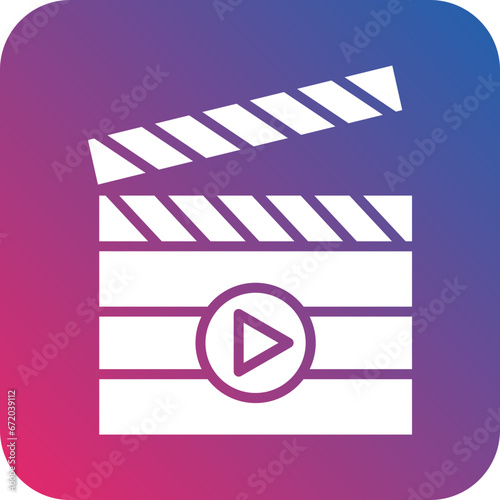 Vector Design Clapperboard Icon Style