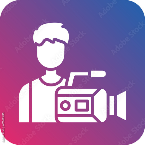 Vector Design Camera Operator Icon Style
