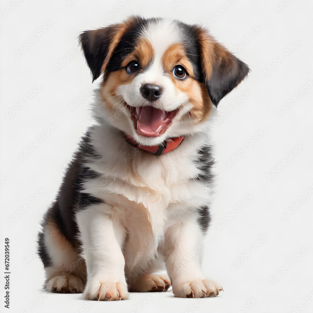 happy dog looking at cinema