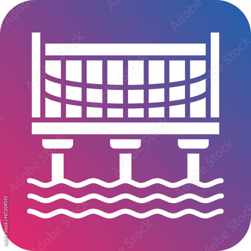 Vector Design Water Bridge Icon Style
