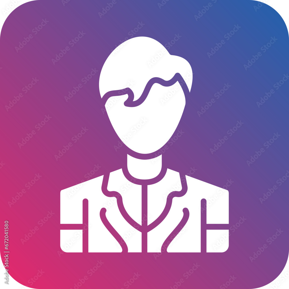 Vector Design Model Male Icon Style Vector Design Model Male Icon Style