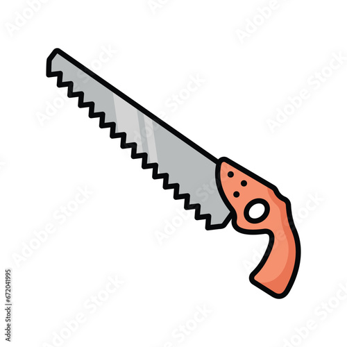 hand saw icon vector design template simple and clean