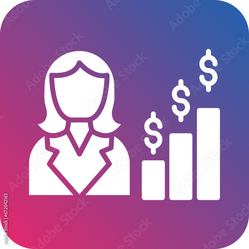 Vector Design Businesswoman Icon Style