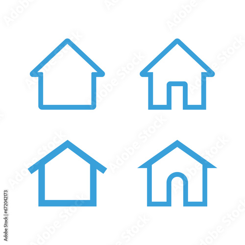 House vector icon set. Home vector icon set. Home pictogram.