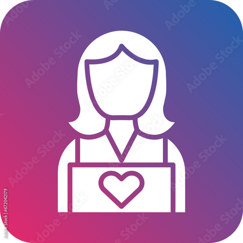 Vector Design Child Caretaker Icon Style