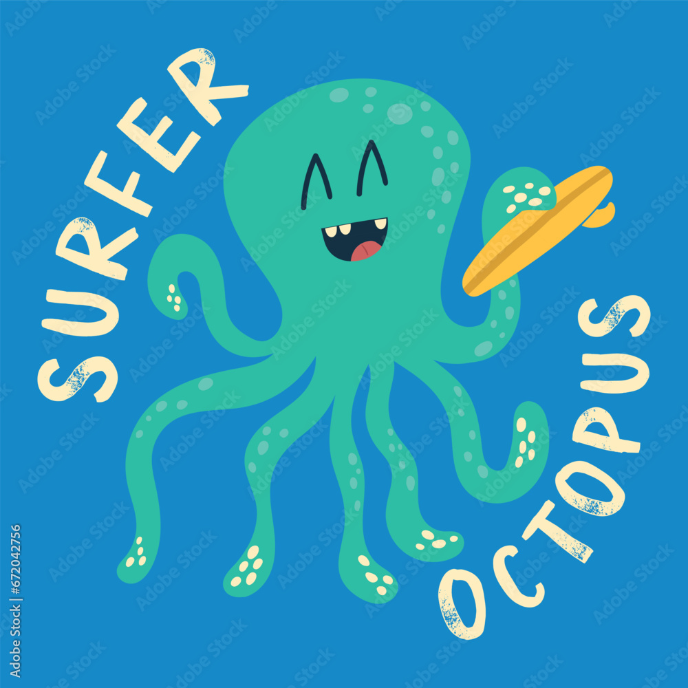 Naklejka premium cartoon octopus