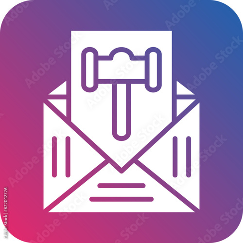 Vector Design Auction Invitation Icon Style