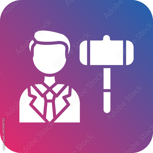 Vector Design Auctioneer Male Icon Style