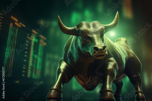 Bull market. Generative AI illustration