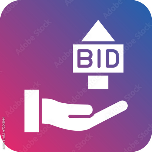 Vector Design Maximum Bid Icon Style