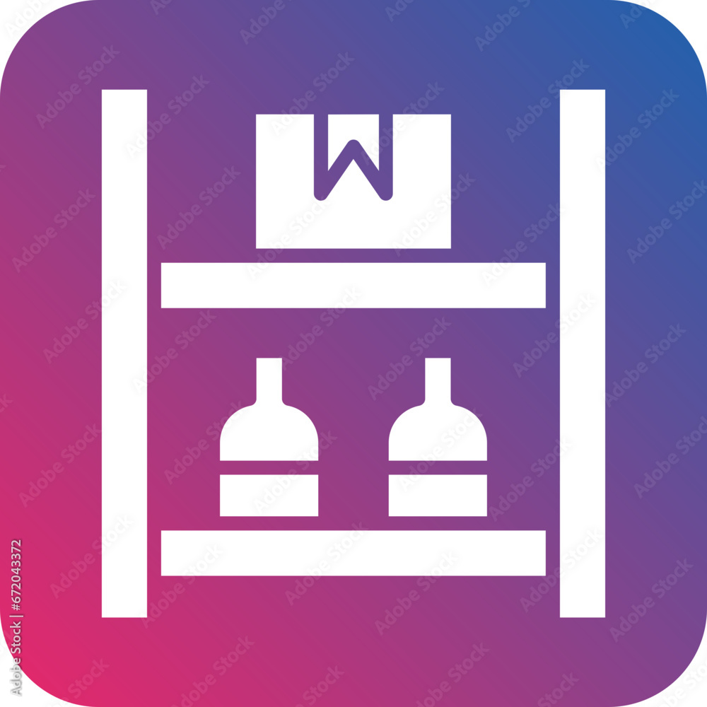 Vector Design Well Stocked Shelves Icon Style Vector Design Well Stocked Shelves Icon Style