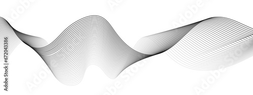 Abstract grey, white wavy smooth element swoosh speed wave modern stream curve and technology lines on transparent background.