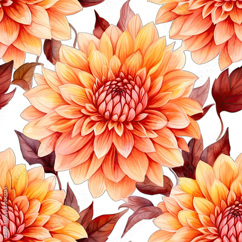 Seamless flowers illustration  created by AI.