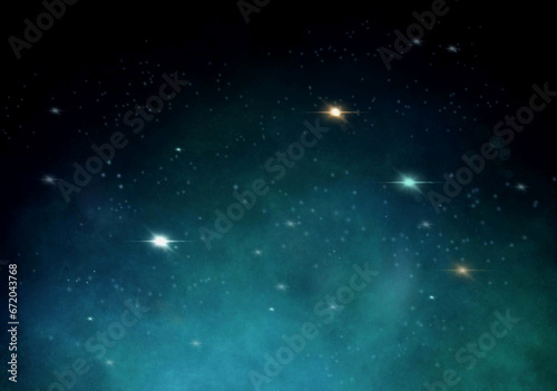 space star sky blue back background light galaxy white color blue color red