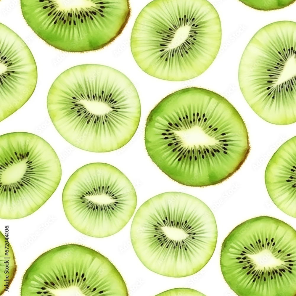 Vibrant Watercolor Kiwi Seamless Pattern Refreshing Wallpaper Vibrant Watercolor Kiwi Seamless Pattern Refreshing Wallpaper