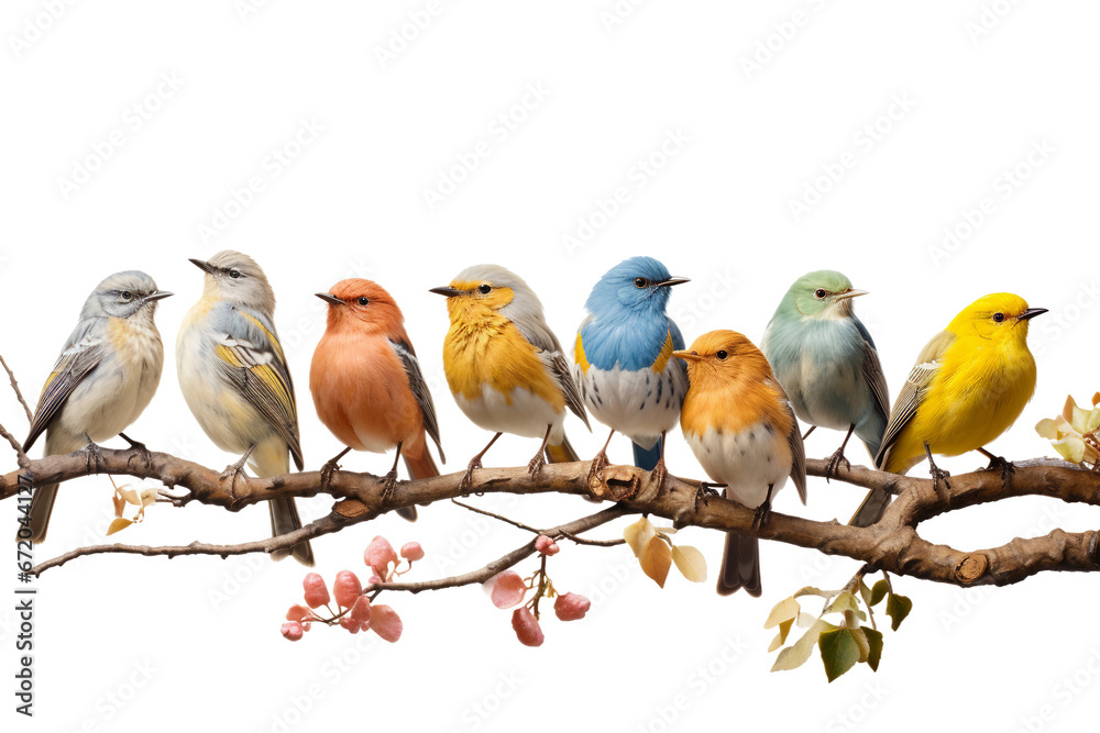 songbirds isolated on transparent background, Generative Ai
