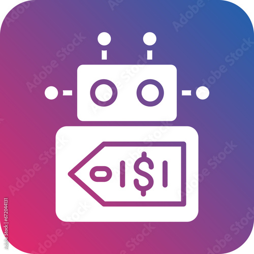 Vector Design Robot Cost Icon Style