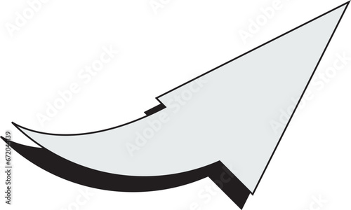 矢印＿影つき　白塗り
