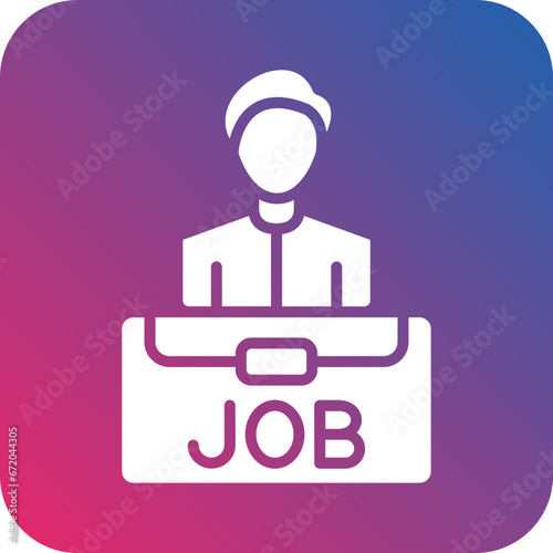 Vector Design Job Candidate Male Icon Style