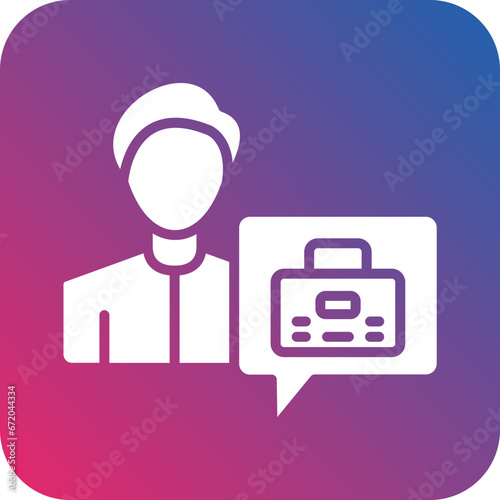 Vector Design Job Seeker Male Icon Style
