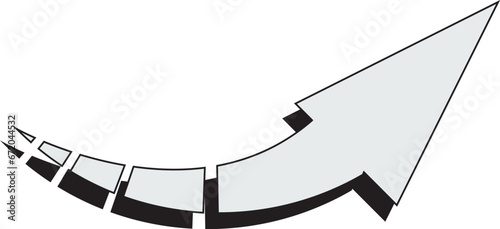 矢印＿影つき　白塗り
