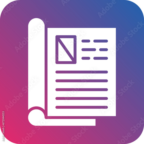Vector Design Magazine Layout Icon Style