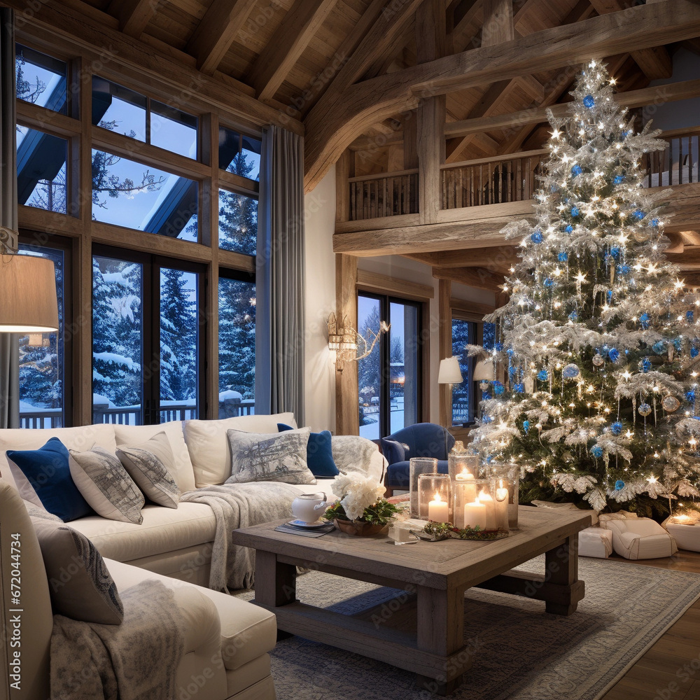 Fototapeta premium Christmas Tree Ornate Serenity 