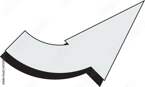 矢印＿影つき　白塗り
