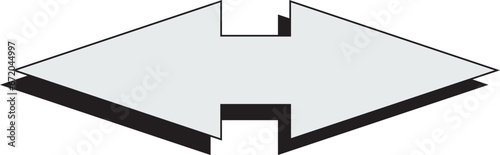 矢印＿影つき　白塗り
