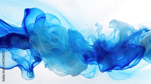 blue flow  blow expansion  blue ink. Abstract background