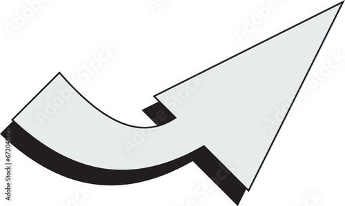 矢印＿影つき　白塗り
