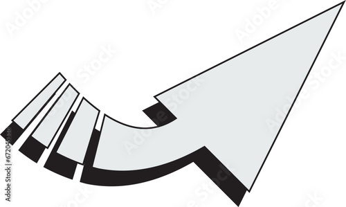 矢印＿影つき　白塗り
