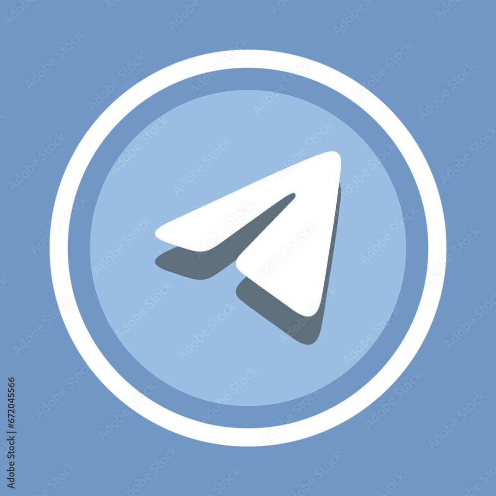 Paperplane icon vector. Telegram icon sign symbol in trendy flat style. Telegram vector icon illustration isolated on blue background Paperplane icon vector. Telegram icon sign symbol in trendy flat style. Telegram vector icon illustration isolated on blue background