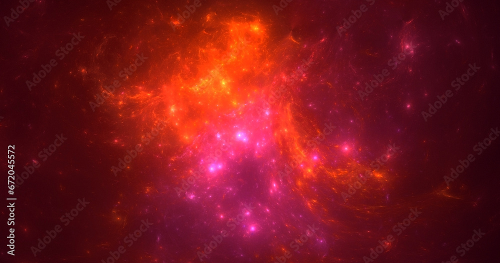 3D manual rendering abstract colorful fractal light background