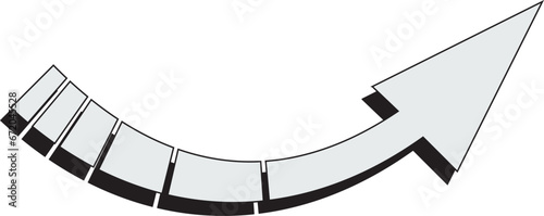 矢印＿影つき　白塗り
