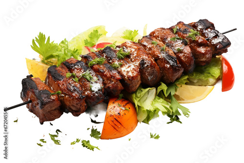 souvlaki isolated on transparent background, Generative Ai