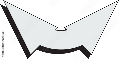 矢印＿影つき　白塗り
