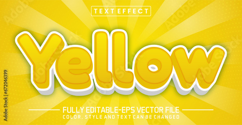 3d Yellow editable text effect