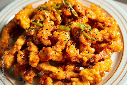 Sweet and Sour Pork in Sweet Rice Batter	 photo