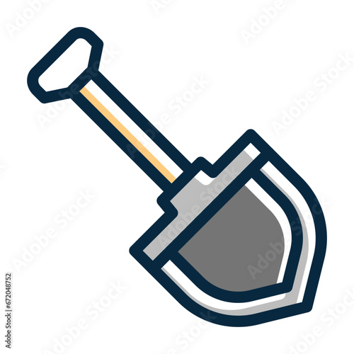 Gardening Tools Vector Thick Line Filled Dark Colors