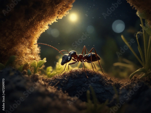 ant on a piece of wood © Stock Adobe